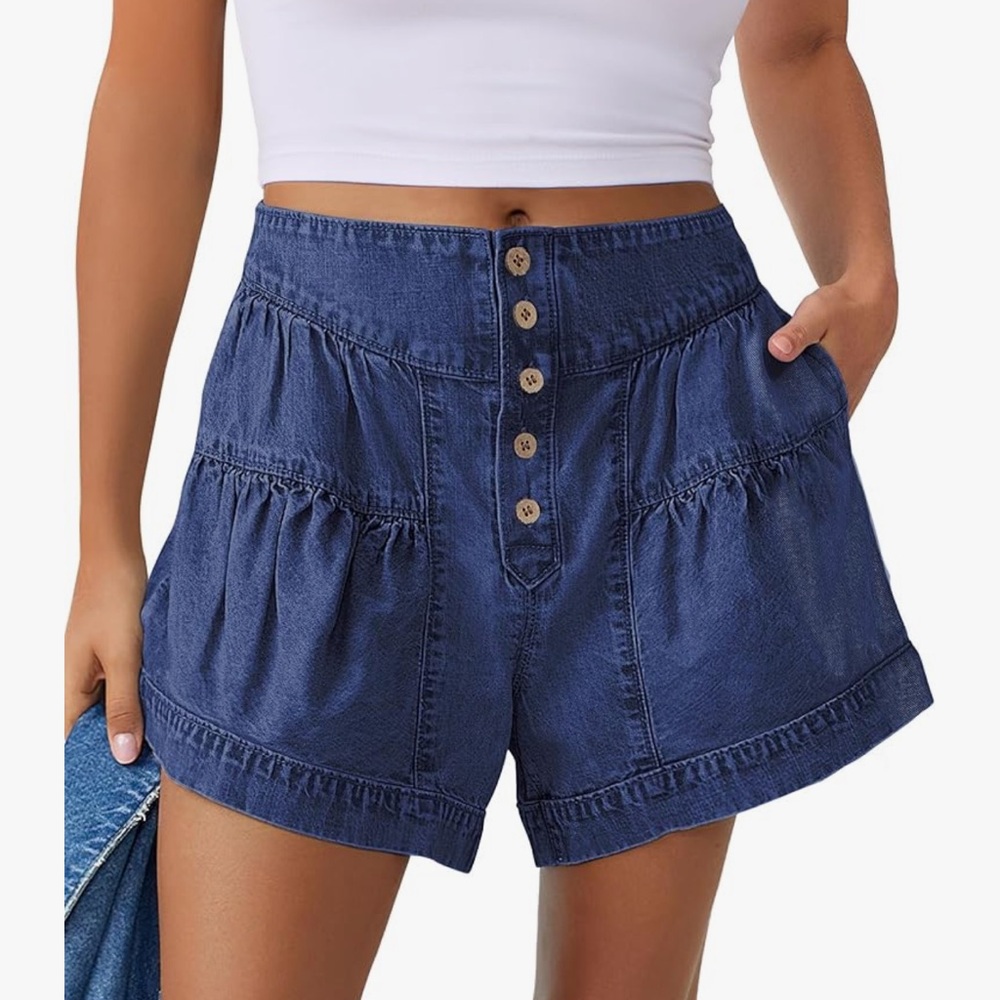 Women's Blue Denim Shorts